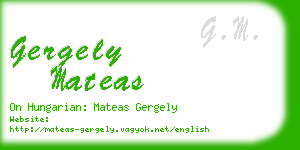 gergely mateas business card